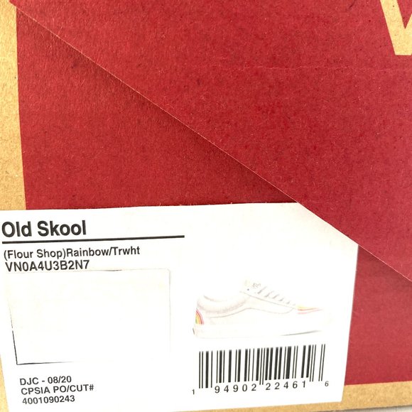 VANS Old Skool Flour Shop Rainbow White Leather Women's Size 7 VN0A4U3B2N7 - Picture 9 of 9